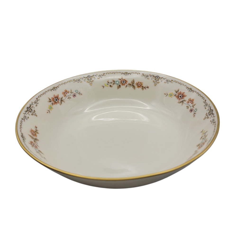 Gorham Fine China Serving Bowl Floral Gold‎ Rim